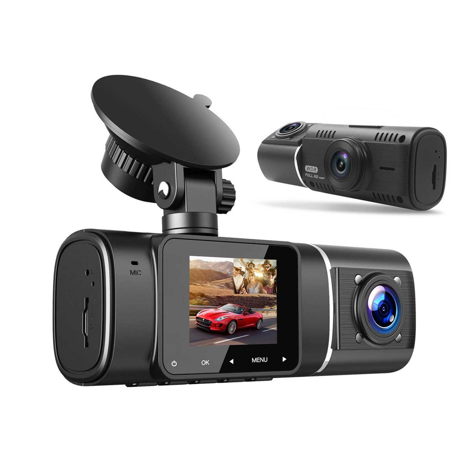 Car Dash Cam - Cámara Dual para Auto, Delantera e