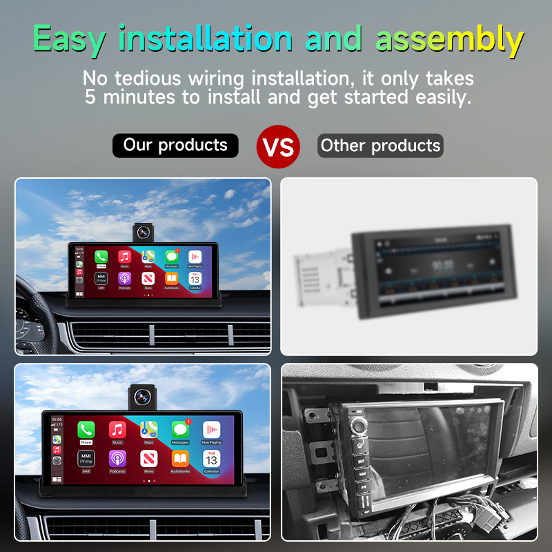 Pantalla CarPlay inalámbrica e - Car Dash Cam reseña y precio