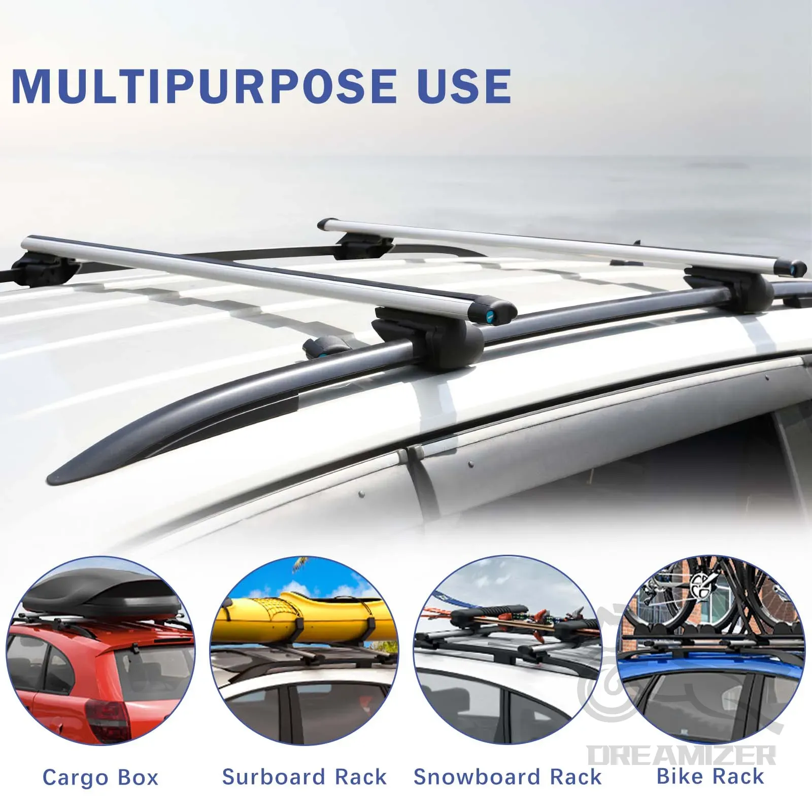 Barra transversal de aluminio  - Car Roof Rack Cross Bar reseña y precio