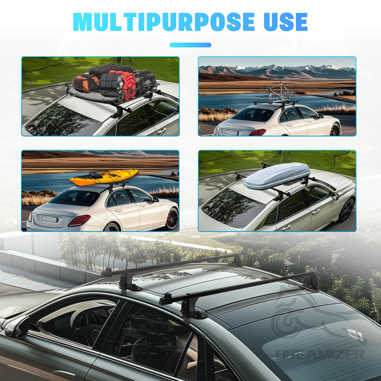 1 par Universal 54 pulgadas ve - Car Roof Rack Cross Bar reseña y precio