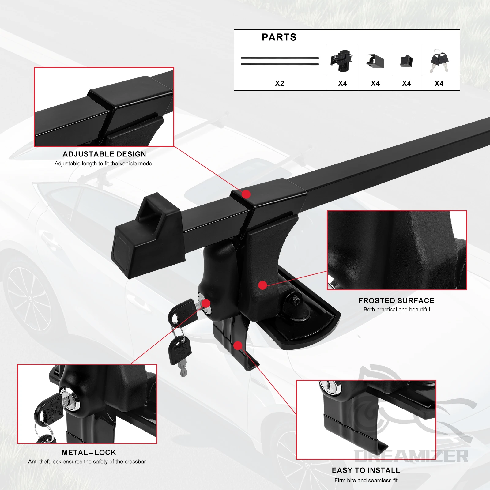 1 par Universal 54 pulgadas ve - Car Roof Rack Cross Bar reseña y precio