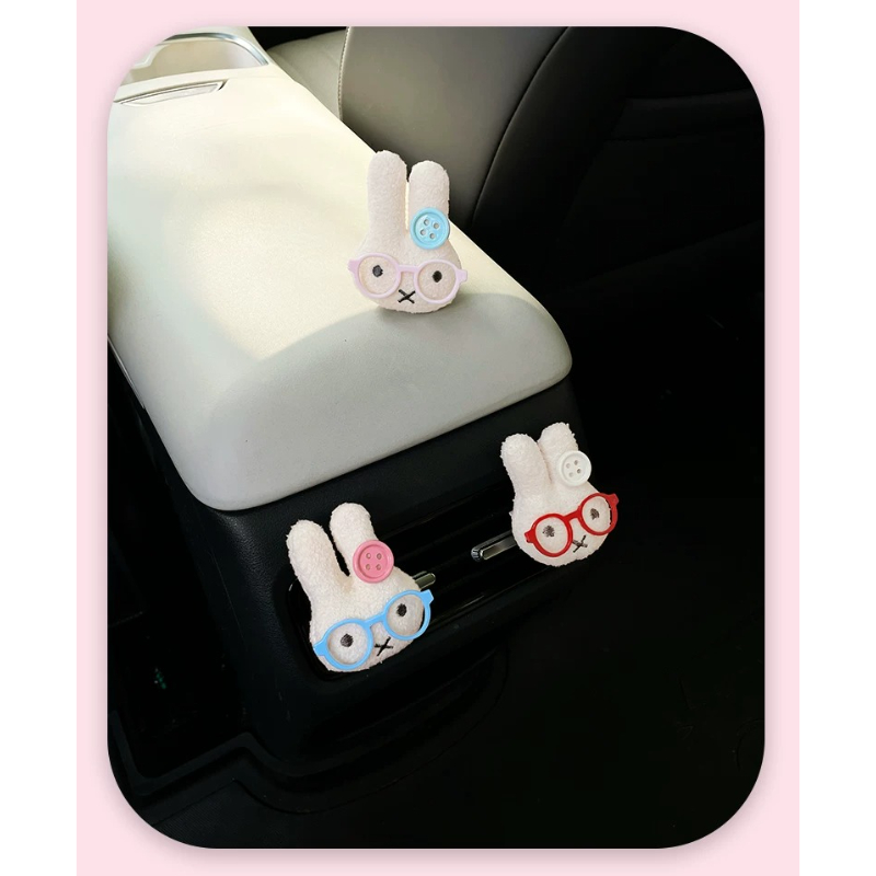 Lindo conejo con gafas, clip p - Car Air Freshener Vent reseña y precio